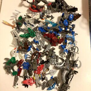 A Big Bundle Assortment of Lego Bionicle + Piraka Parts Loose Pieces